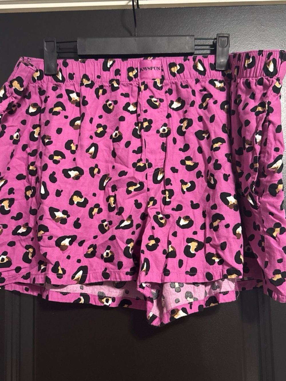 Pink Leopard Print Shorts